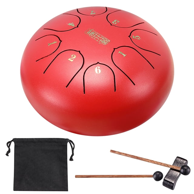 Tambor Lluvia Instrumento Handpan Lengua Acero 6 Pulgadas 8 Notas Regalo