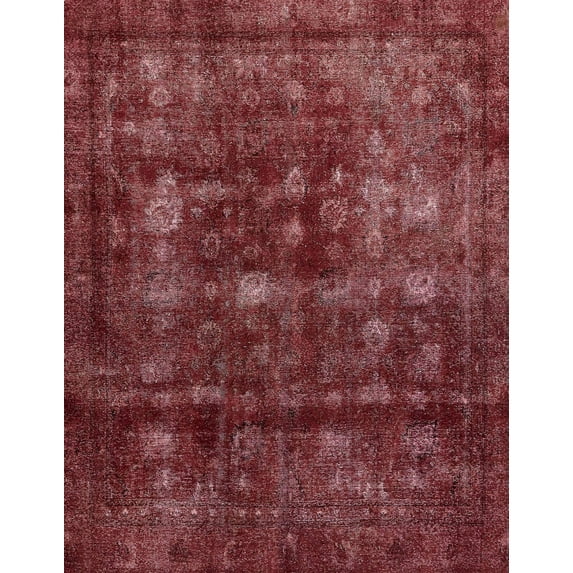 Ahgly Company Machine Washable Indoor Rectangle Abstract Red Wine or Wine Red Area Rugs, 8' x 12'