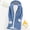 Blue, variant on Black*Friday Clearance under $5 GaThRRgYP Women's Lightweight Full Zip Fleece Jacket,Women Fall and Winter Loose Hooded Full Zipper Thickened Fleece Lambhair Warm Jacket with Pockets Brown XL