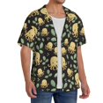 thumbnail image 2 of Fotbe Octopuses And Leaves Camisa Estampada de Manga Corta para Hombre, Casual de Verano, Estilo Playero, Sin Arrugas-Medium, 2 of 5