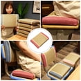 thumbnail image 2 of KALLORY Breathable Watermelon Red Linen Seat Cushion for Cooling Use Comfortable Memory Cotton 18x18 Inches, 2 of 5
