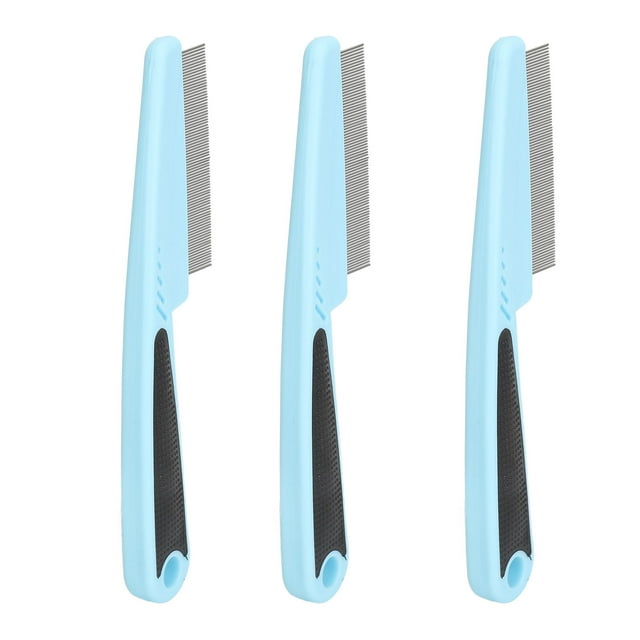 Flea Comb for Cats and Dogs, Professional Flea Face Comb Stainless Steel Fine Tooth Dog Comb for Grooming