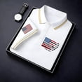 thumbnail image 2 of RMGVDSD Men's Classic Fit Shirts 4th Of July Patriotic Shirt 250th Anniversary USA Polo Shirts Short Sleeve Graphic Print Shirt Independence Day Outfit Classic T-Shirts, 2 of 5