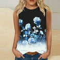 thumbnail image 4 of Giftesty Tank Tops for Women Fashion Women Sleeveless Printed Garment Comfortable Breathable V-Neck Blouses Tops, 4 of 4