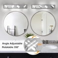 thumbnail image 5 of 30-Inch 4-Light LED Modern Chrome Bathroom Vanity Light Fixtures Over Mirror, Bathroom Lighting Fixtures with Cool White 6000K, Rotatable Vanity Wall Lights for Bath Restroom Powder Room, 5 of 8