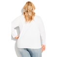 thumbnail image 2 of Avenue Women's Plus Size V-Neck Essential Long Sleeve Tee, 2 of 2