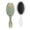 White-188, variant on Tribal Rustic Pattern Hair Brush, Wooden Paddle Detangler for Women, Soft Bristles, Nordic Boho Fashion Styling Tool