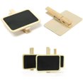 thumbnail image 2 of 10 pc Mini Retangle Chalkboard with Wooden Blackboard Clip for Message Board Signs Wedding Birthday Party Decorations, 2 of 7