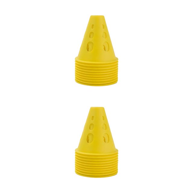Decodeary 10 Pcs/Ensemble Pile de Patinage à Roulettes Robuste et Résistante aux Intempéries pour Activités Intérieures/extérieures Durable Jaune 2Ensemble