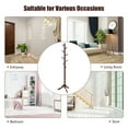 thumbnail image 6 of Costway Wooden Coat Rack Stand Entryway Hall Tree 2 Adjustable Height w/ 8 Hooks Brown, 6 of 12