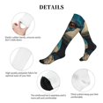 thumbnail image 5 of Rateoe Blue Watercolor Duck Compression Socks for Women and Men 20-30mmHg-Circulation Support Socks Knee High Nurse Pregnant Running Medical and Travel Athletic, 5 of 7