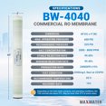 thumbnail image 2 of Brackish Water RO Membrane Element BW 4040 HF 2400 GPD, Commercial Reverse Osmosis System, 2 of 5
