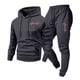 thumbnail image 5 of Ceisia Men's Loose Fit ECG Print Hooded Sweatshirt & Jogger Set - Warm Stretch Casual Two-Piece Tracksuit Gifts, 5 of 5