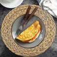 thumbnail image 4 of 2 pcs Woven Placemats Large Round Natural Wicker Placemats For Dining Table, 4 of 5