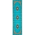 thumbnail image 4 of Unique Loom 3134470 Area Rug, 2 Feet 2 Inch x 8 Feet 2 Inch, Turquoise/Ivory, 4 of 4