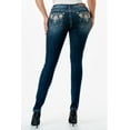 thumbnail image 3 of Grace in LA Women's Aztec Western Embroidered Skinny Fit Stretch Jeans (28, Blue), 3 of 3