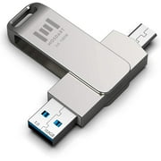 MOSDART 128GB USB C Flash Drive 2 in 1 OTG Dual Type C Thumb Drive 128 GB Thunderbolt 3 Port Memory Stick Metal Rugged