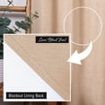 thumbnail image 3 of Quality Home Linen Blend Blackout Curtains - Antique Bronze Grommets - 52" W x 84" L - Cream (Single Panel), 3 of 4