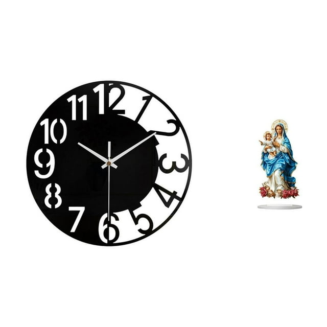 Reloj de pared grande,Reloj de pared acrílico silencioso y moderno,Reloj de pared grande para oficina,silencioso,fácil de leer y sencillo.,Letrero de mesa,Decoración de escritorio