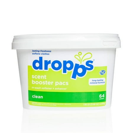 Dropps Booster Pacs, Clean, 24.83 Oz, 64 Loads