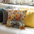 thumbnail image 3 of BANET Flower Throw , Orange Jar Fall Seasonal Pillowcase Square for Home Living Room Bed Sofa Car White, 3 of 5