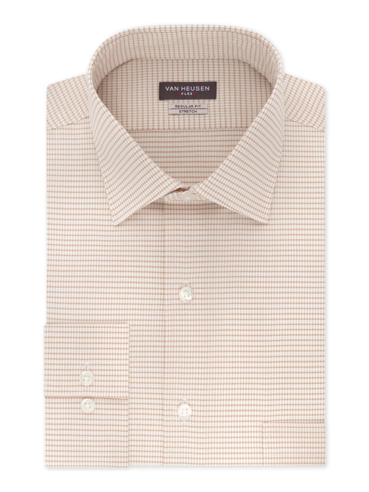 Men‘s Cotton Fitted Shirt Dobby Pattern White Grey Cube Long Sleeve Mini Print 