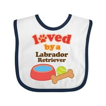 Inktastic Labrador Retriever Loved by a Boys or Girls Baby Bib