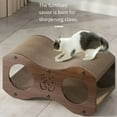 thumbnail image 5 of Sturdy Walnut Cat Scratching Post with Integrated Cat Bed, 4-Season Woven Scratch Pad, Indoor Cat Scratcher & Toy for Kitten Lounging Play, 5 of 9