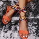 thumbnail image 4 of Sandalias con correa en el tobillo para mujer Zapatos de ocio para mujer de verano de colores mezclados a la moda Wmkox8yii  shjk2763, 4 of 9
