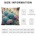 thumbnail image 5 of COMIO Flower Throw Pillow Covers Purple Hydrangea Floral Vintage Beautiful Flowers Blossom Pillowcase Summer Square Cushion Cover for Home Garden Outdoor Bed Decorations White, 5 of 5