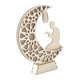 thumbnail image 2 of Estatua de madera con forma de luna y estrella y lámpara para decoración de mesa Eid Mubarak para tienda. Estilo B, 2 of 9