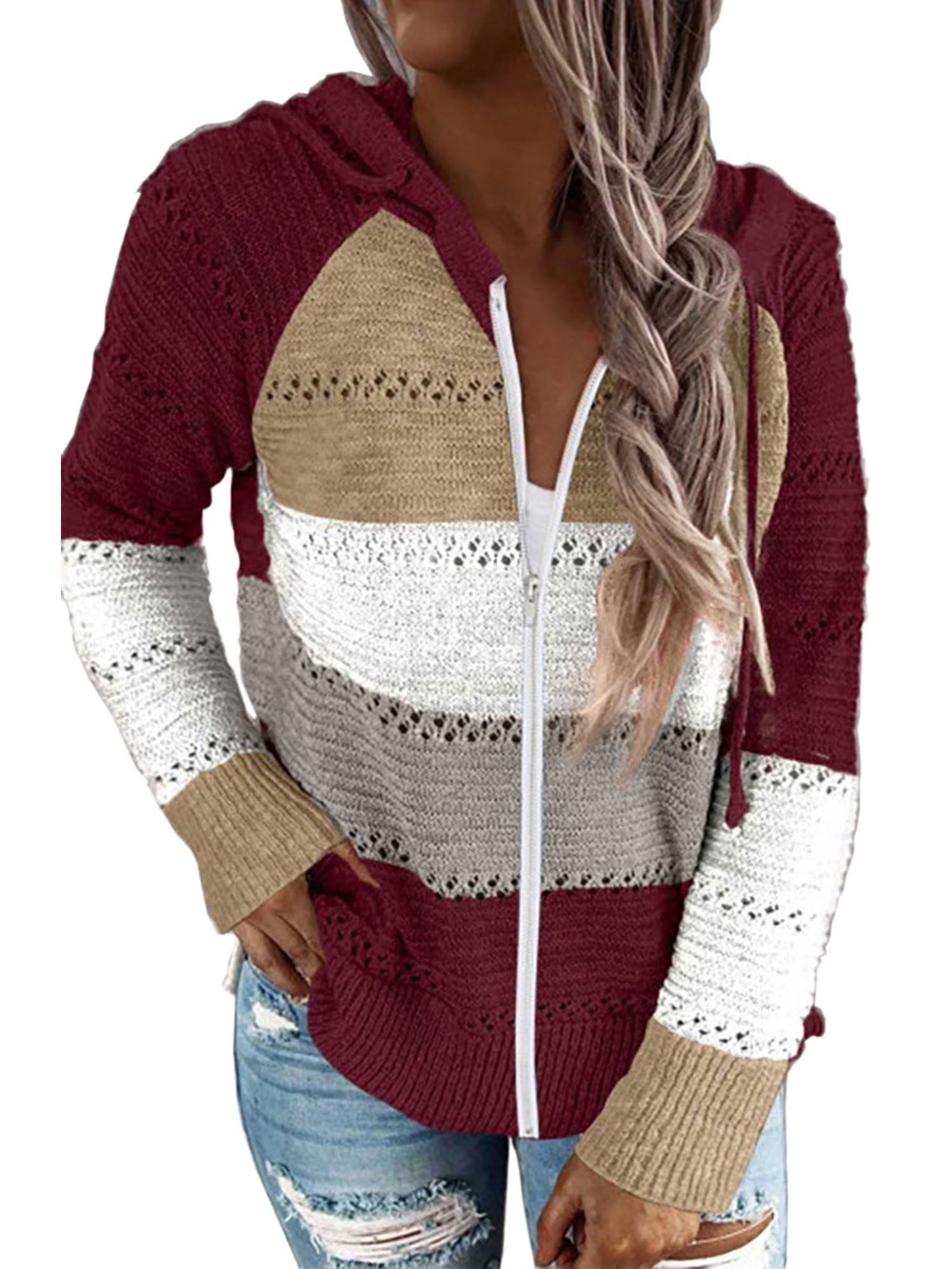 ladies zippered sweaters