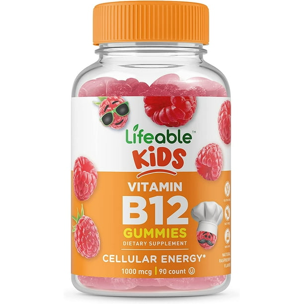 Lifeable Vitamin B12 for Kids 1000 mcg 90 Gummies