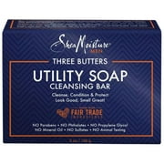 Shea Moisture Three Butters Utility Soap Cleansing Bar 5 oz (Pack of 2)