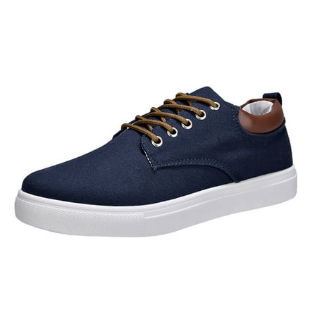

Mens Casual Shoes Men Low Top Canvas Walking Shoes Lace Up Fashion Sneakers Casual Shoes Casual Shoes for Men Canvas Blue 43