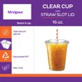 thumbnail image 4 of [100 Sets - 16 oz.] Clear Plastic Cups with Straw Slot Lid, PET Crystal Clear Disposable 16oz Plastic Cups with lids, 4 of 7