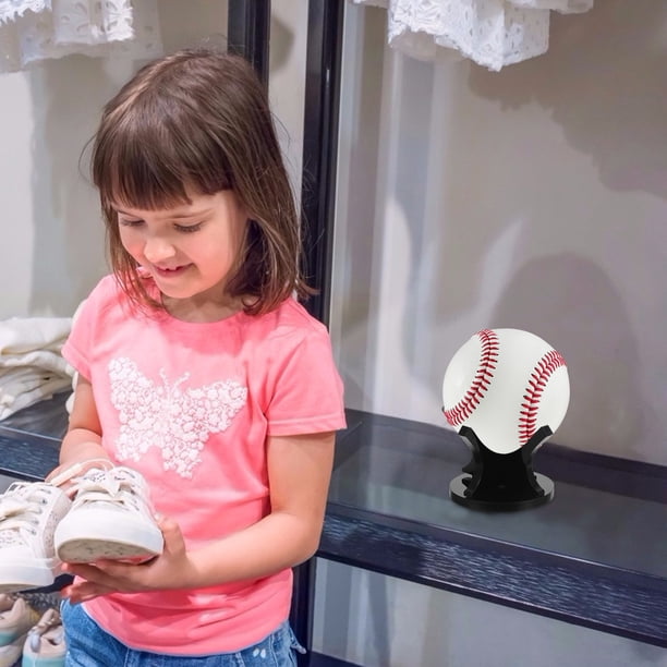 FUTUREORYY 3Ud Soporte De Baseball Acrílico Compacto Negro Para Exhibición Y Almacenamiento En Casa