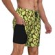 thumbnail image 2 of Balery Avocado Bañador para hombre, shorts de playa de secado rápido con entrepierna y forro de compresión-Small, 2 of 6