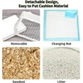 thumbnail image 3 of Large Rabbit Litter Box with Disposable Pee Pads for Small Animals - White, 3 of 5