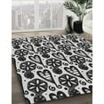 thumbnail image 3 of Ahgly Company Machine Washable Indoor Round Transitional Charcoal Black Area Rugs, 6' Round, 3 of 7