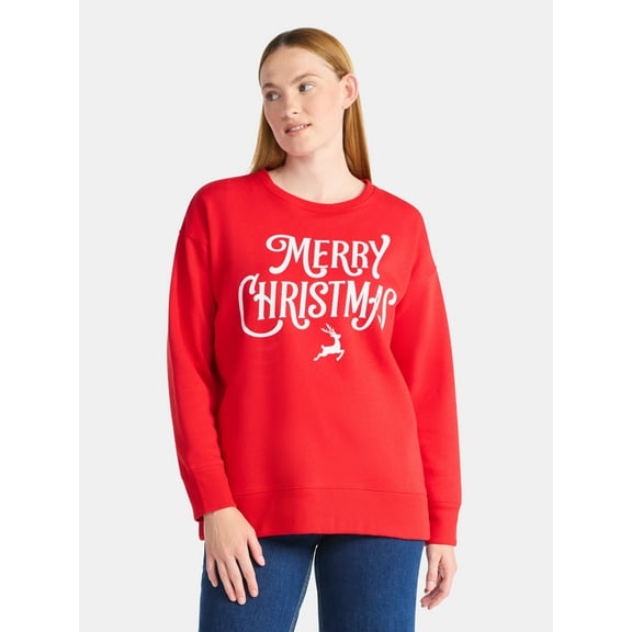 Women's Christmas Christmas Flair Graphic Fleece from Holiday Time, Sizes S-XXXL