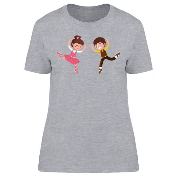 Smiling Ballet Dancer Kids T-Shirt Women -Image by Shutterstock, Female Medium