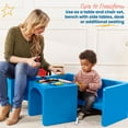 thumbnail image 4 of ECR4Kids Tri-Me Table and Cube Chair Play Set, Multipurpose Furniture, Blue, 3-Piece, 4 of 9
