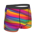 thumbnail image 3 of Kll Lines Multicolored Rainbow Men'S Cotton Boxer Briefs Underwear-Xx-Large, 3 of 9