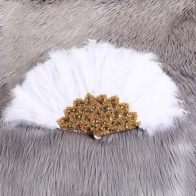 de plumas de novia de boda plegable decorativo Estilo vintage de para decoración Escenario Fiesta de Adorno de Hugo Abanico Decorativo
