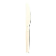 Dixie 7" Medium-Weight Polystyrene Plastic Knife by GP PRO (Georgia-Pacific), Champagne, KM117, (Case of 1,000)