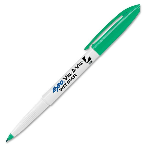 Expo VisAVis WetErase Markers, Fine Point, Green, Dozen Walmart