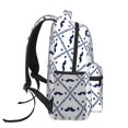 thumbnail image 3 of Balery Hipster Mustache Mochila Escolar Impresa, Mochila Ligera para Viajes Casual, Mochila Duradera y Cómoda Multifuncional, Mochila para Laptop-One Size, 3 of 5