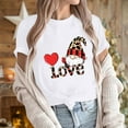 thumbnail image 5 of GaThRRgYP Womens Tops Short Sleeve Pullover,Women's Casual Round Neck Short-sleeved Christmas Tree Printed T-shirt White XL, 5 of 6