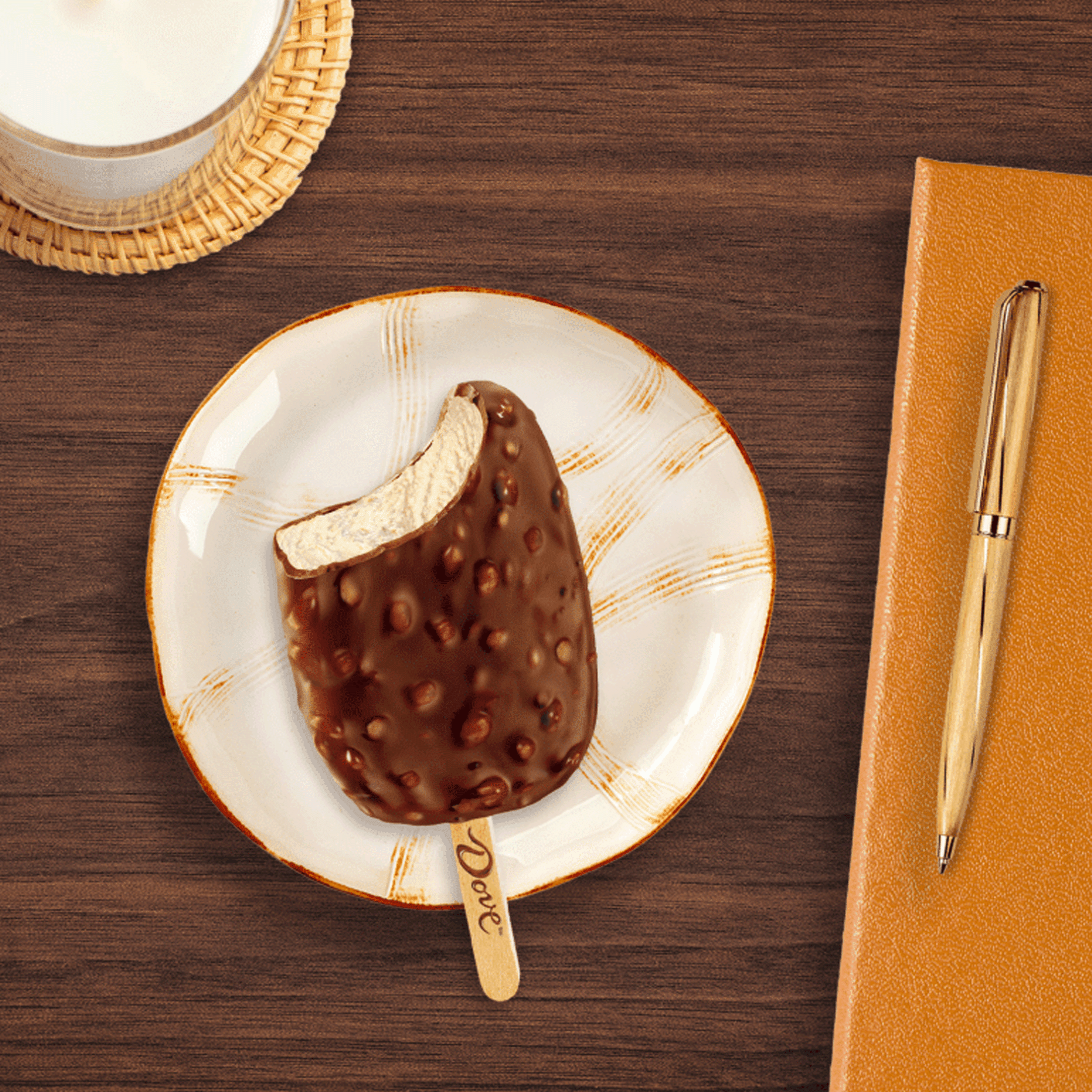 Dove Milk Chocolate with Almonds and Vanilla Ice Cream Bar 2.89 oz, 3Count